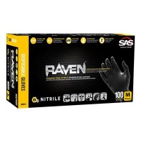 Sas 66517 Raven Gloves Medium 100 Per Box