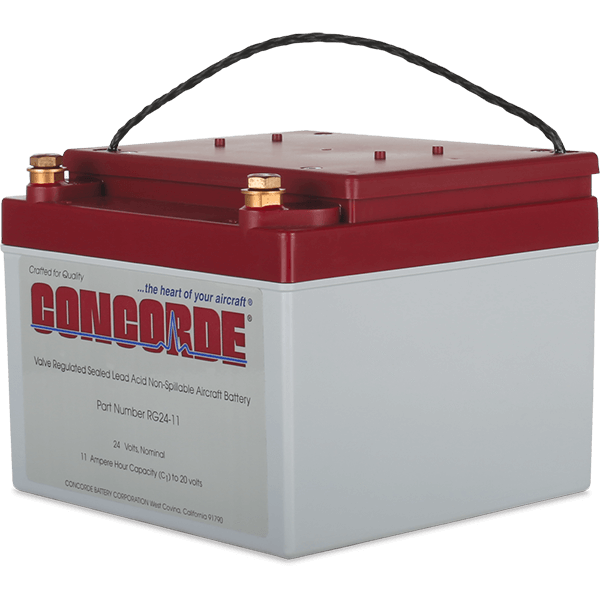 Concorde RG24-11 Valve Regulated Lead Acid Aircraft Battery