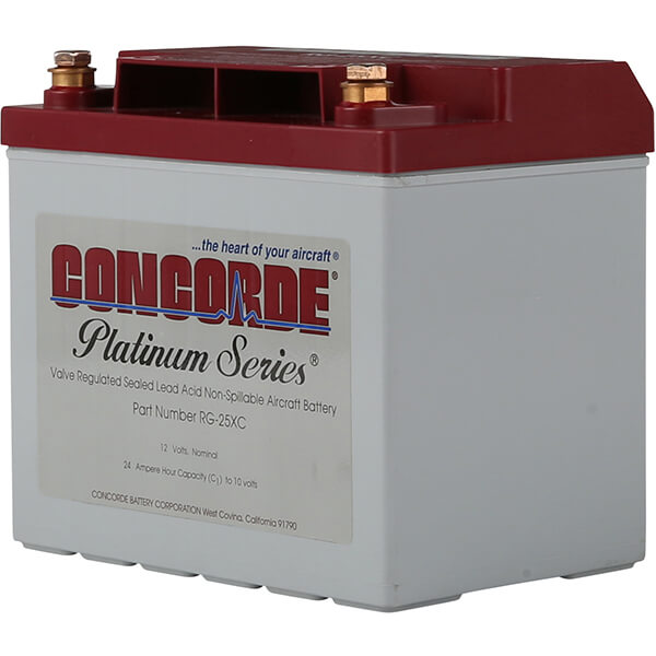 Concorde RG-25XC Platinum Series Sealed Lead Acid Aircraft Battery