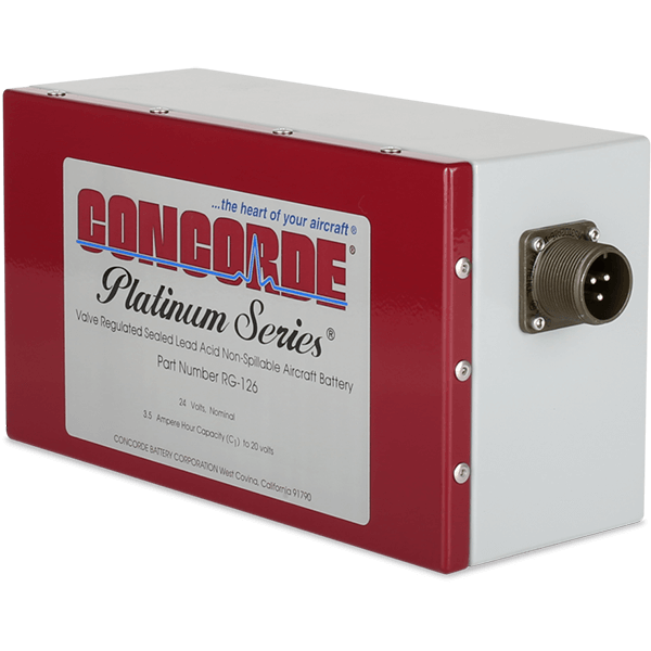 Concorde RG-126 Aircraft Battery