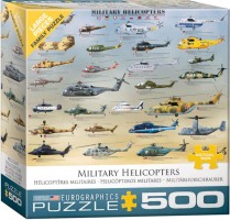 Military Helicopters Aircraft Puzzle - 500 Piece